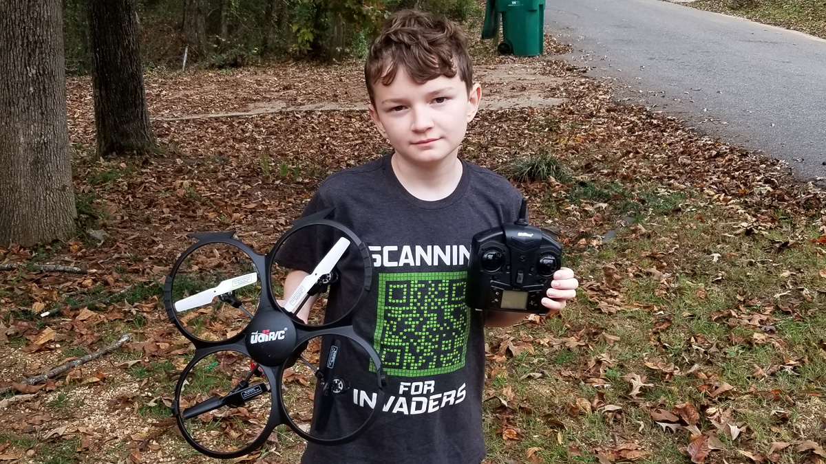 Noah and his drone Noah and his drone